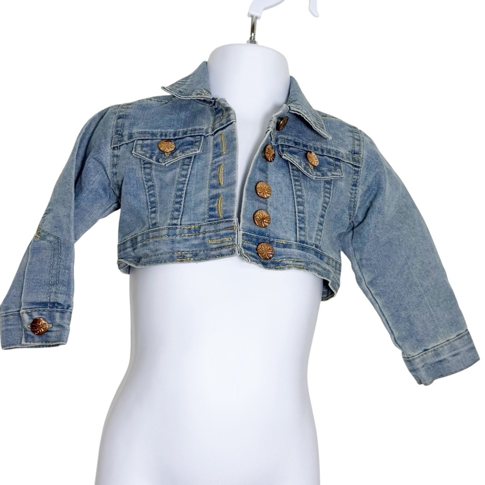 Picapino Cropped Jean Jacket‎ size 6/9M